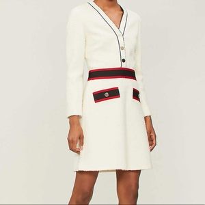 Maje Rosine Tweed white woven Dress (size 1)